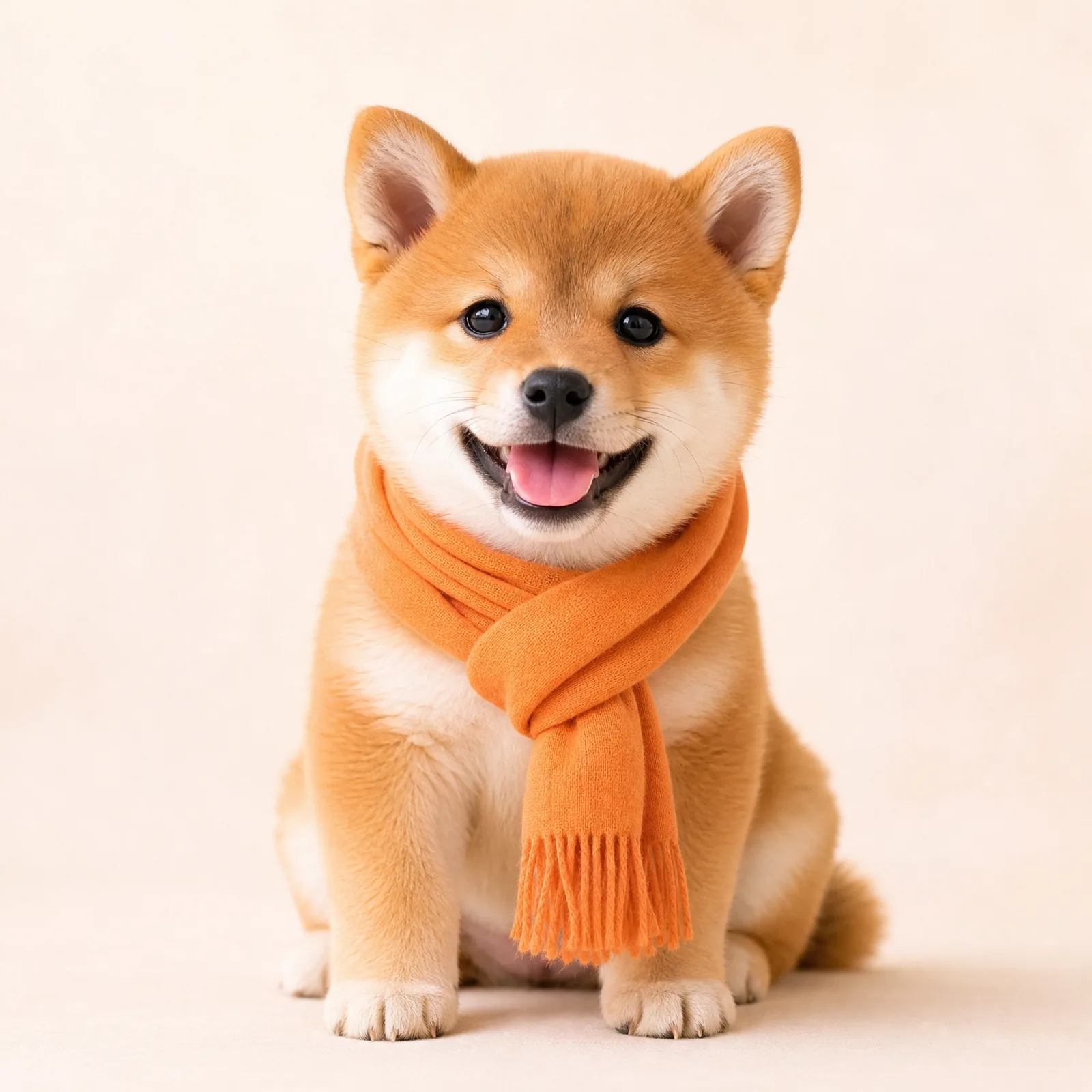 系着橙色围巾的柴犬颜值选手头像